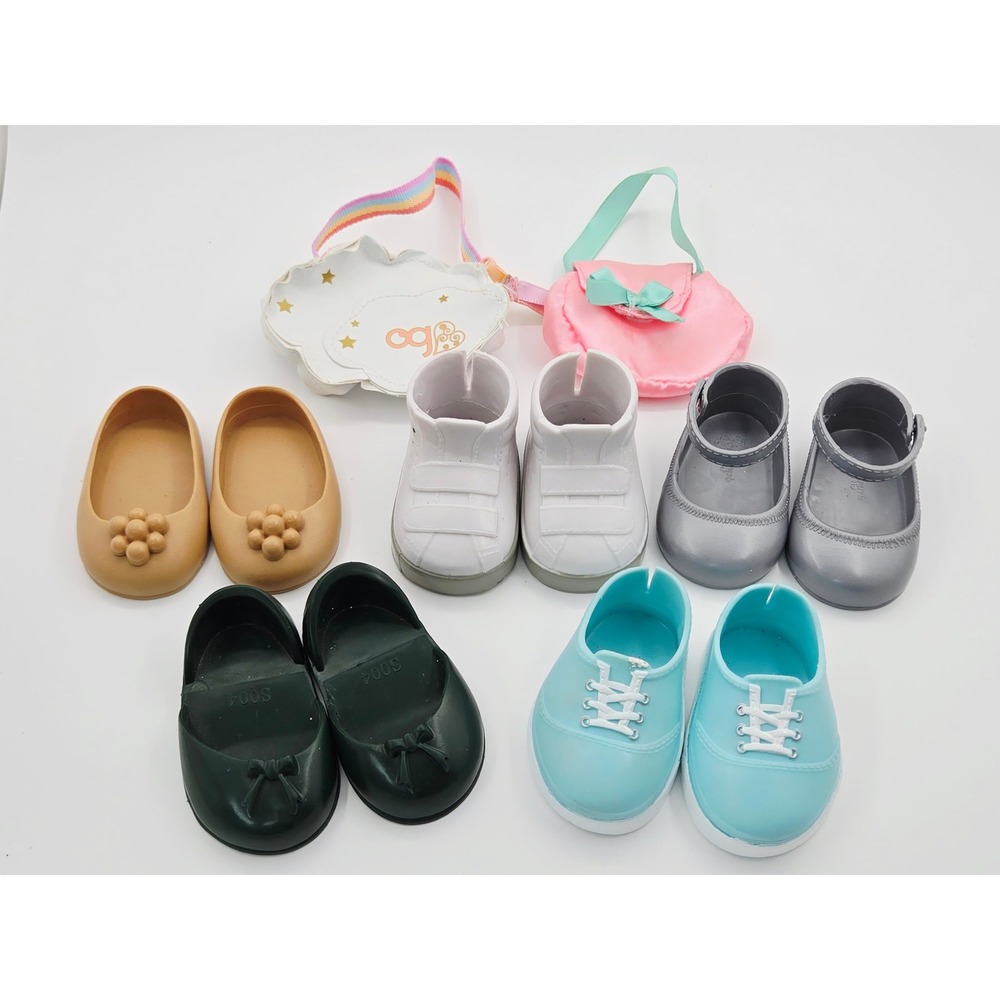 Our Generation by Battat 18 Inch Doll Shoes and Purses Accessory Bundle 7pc Set